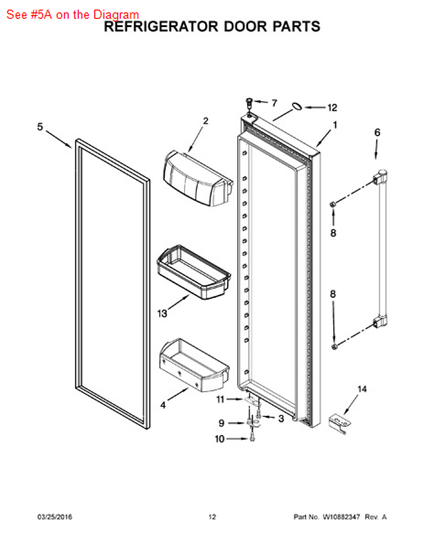 Picture of Whirlpool GASKET-FIP - Part# W10249912