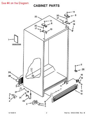 Picture of Whirlpool ROLLER-CAB - Part# W10250570