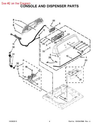 Picture of Whirlpool KNOB - Part# W10251381