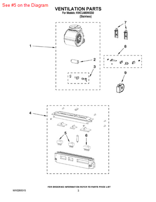 Picture of Whirlpool SWTCH-SLDE - Part# W10252121