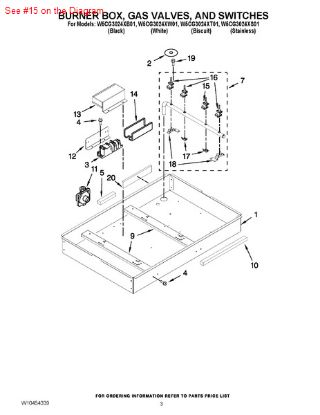Picture of Whirlpool VALVE-BRNR - Part# W10256069