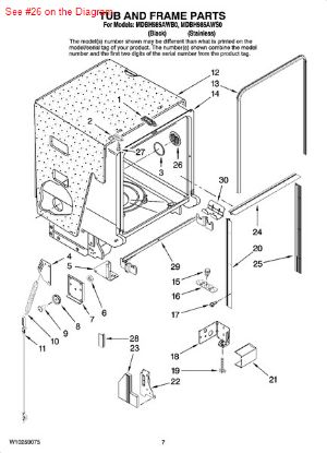 Picture of Whirlpool DEFLECTOR - Part# W10259618
