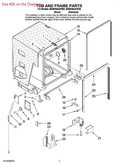 Picture of Whirlpool DEFLECTOR - Part# W10259618