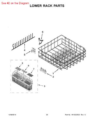 Picture of Whirlpool WHEEL - Part# W10261336
