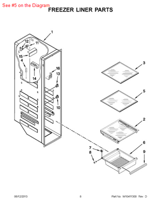 Picture of Whirlpool SHELF-GLAS - Part# W10269145