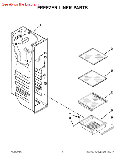 Picture of Whirlpool SHELF-GLAS - Part# W10269145