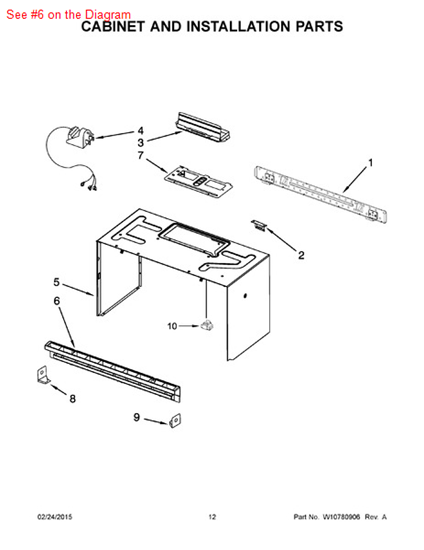 Picture of Whirlpool GRILL-VENT - Part# W10269471