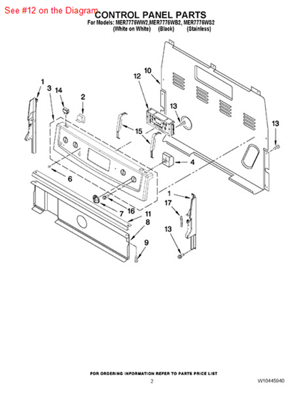 Picture of Whirlpool CNTRL-ELEC - Part# W10271837