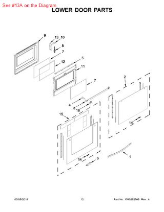 Picture of Whirlpool HINGE-RECV - Part# W10272328