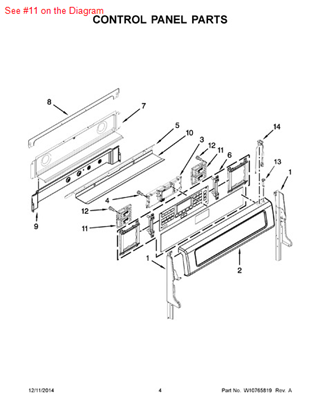 Picture of Whirlpool CNTRL-ELEC - Part# W10277011