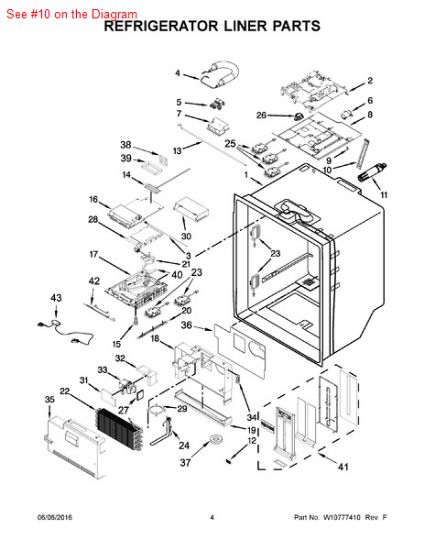 Picture of Whirlpool DOOR-FILTE - Part# W10277949
