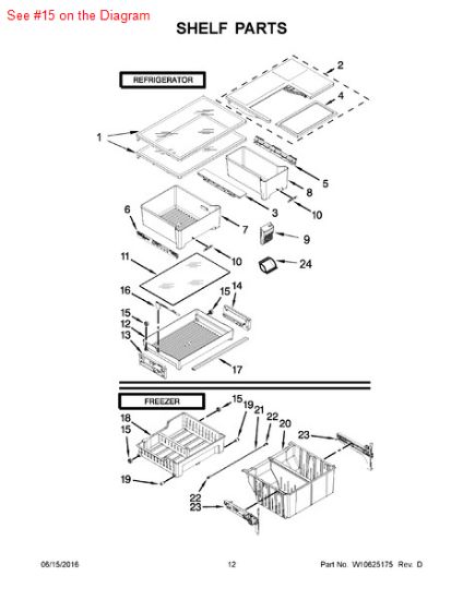 Picture of Whirlpool ROLLER - Part# W10278139