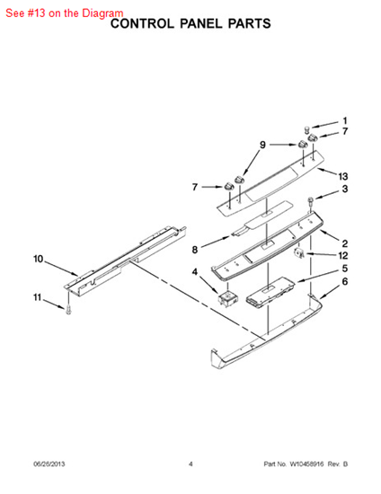 Picture of Whirlpool PANL-CNTRL - Part# W10279070