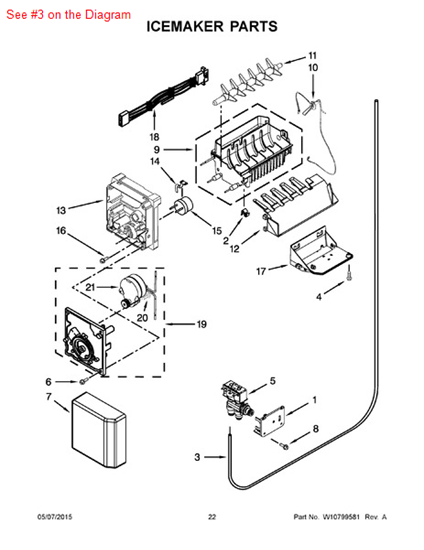 Picture of Whirlpool TUBE-WATER - Part# W10279831
