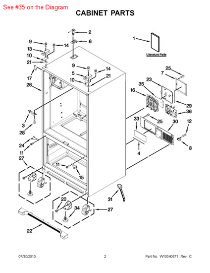 Picture of Whirlpool CNTRL-ELEC - Part# W10285199