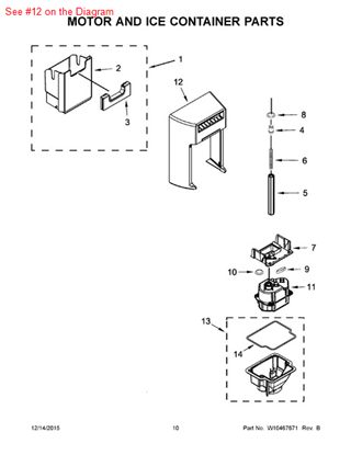 Picture of Whirlpool COVER-FRNT - Part# W10287594