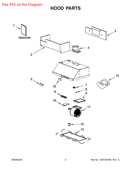Picture of Whirlpool CNTRL-ELEC - Part# W10291604