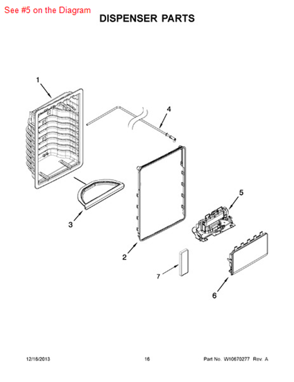 Picture of Whirlpool DOOR-ICE - Part# W10291704