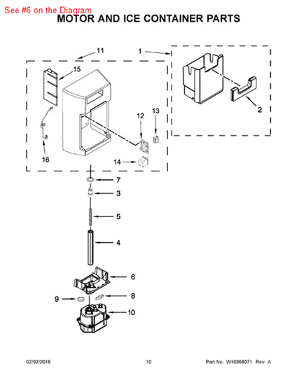 Picture of Whirlpool CHUTE - Part# W10293211