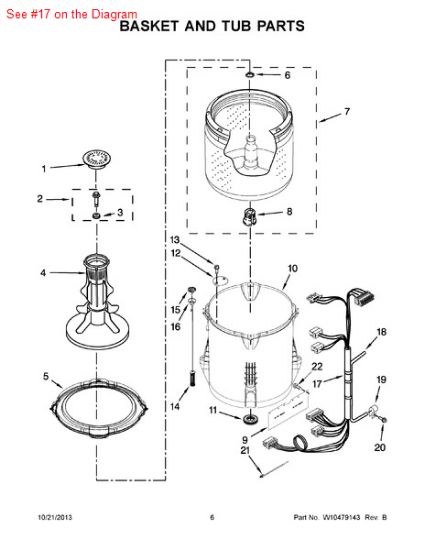 Picture of Whirlpool HARNS-WIRE - Part# W10297444