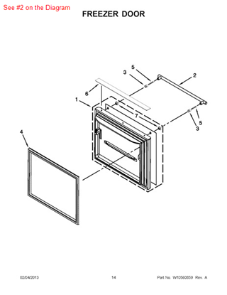 Picture of Whirlpool HANDLE - Part# W10298180