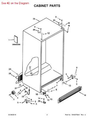 Picture of Whirlpool ROLLER-CAB - Part# W10304660