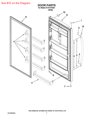 Picture of Whirlpool HANDLE - Part# W10306724