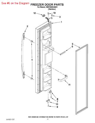 Picture of Whirlpool TRIM-DOOR - Part# W10307490