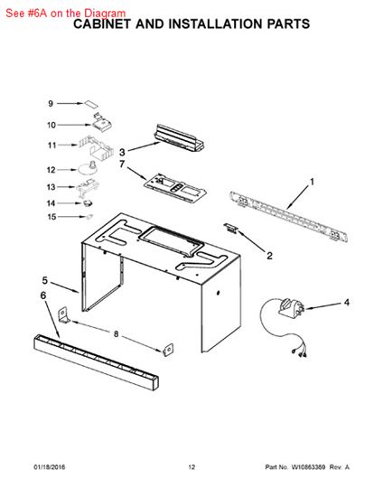 Picture of Whirlpool GRILL-VENT - Part# W10310713