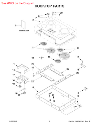 Picture of Whirlpool SWITCH-INF - Part# W10312186