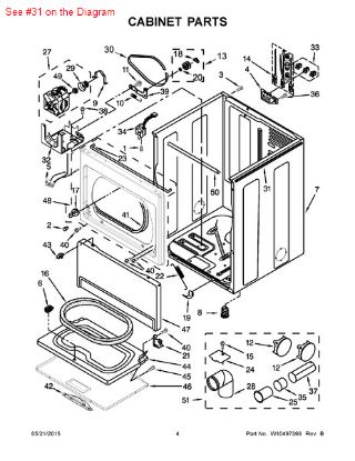 Picture of Whirlpool SEAL - Part# W10312811