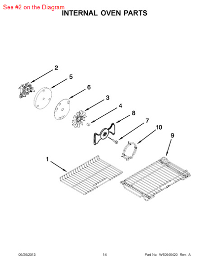 Picture of Whirlpool MOTOR-FAN - Part# W10314406