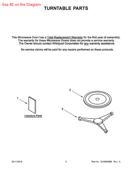 Picture of Whirlpool TRAY-COOK - Part# W10315165