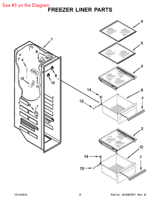 Picture of Whirlpool SHELF-GLAS - Part# W10315529