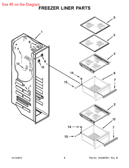 Picture of Whirlpool SHELF-GLAS - Part# W10315530