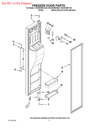 Picture of Whirlpool BIN-FRAME - Part# W10316463