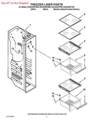 Picture of Whirlpool TRIM-PAN - Part# W10316519