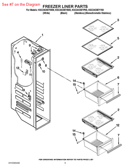 Picture of Whirlpool TRIM-PAN - Part# W10316519
