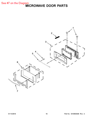 Picture of Whirlpool HNDLE-DOOR - Part# W10317136