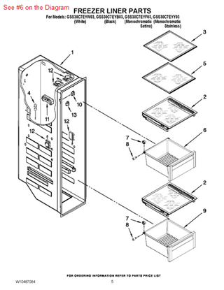 Picture of Whirlpool BIN-FREEZR - Part# W10322653