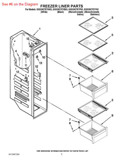 Picture of Whirlpool BIN-FREEZR - Part# W10322653