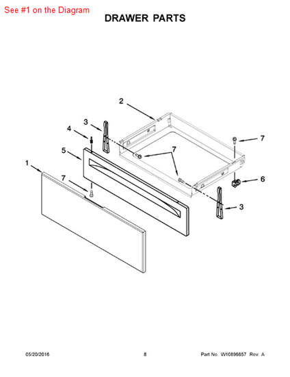 Picture of Whirlpool PANEL-DRWR - Part# W10330069