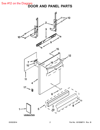 Picture of Whirlpool HANDLE - Part# W10330967