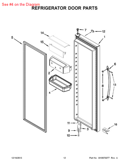 Picture of Whirlpool BIN-CNTLVR - Part# W10335219