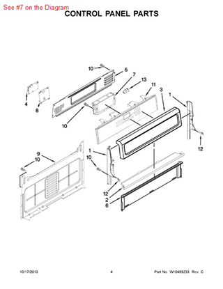 Picture of Whirlpool CNTRL-ELEC - Part# W10340313