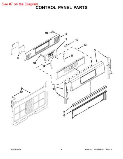 Picture of Whirlpool CNTRL-ELEC - Part# W10340700