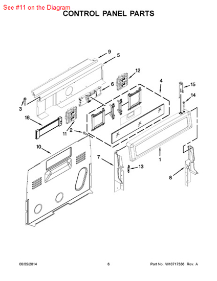 Picture of Whirlpool CNTRL-ELEC - Part# W10341840