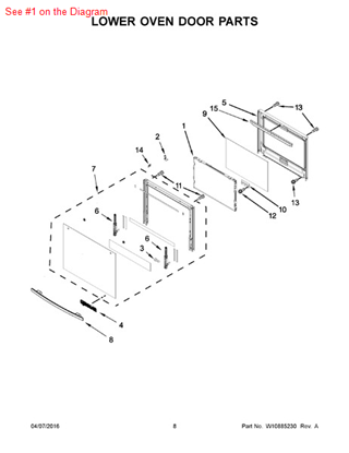 Picture of Whirlpool GLASS-DOOR - Part# W10347597