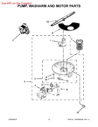 Picture of Whirlpool SCREW - Part# W10348407