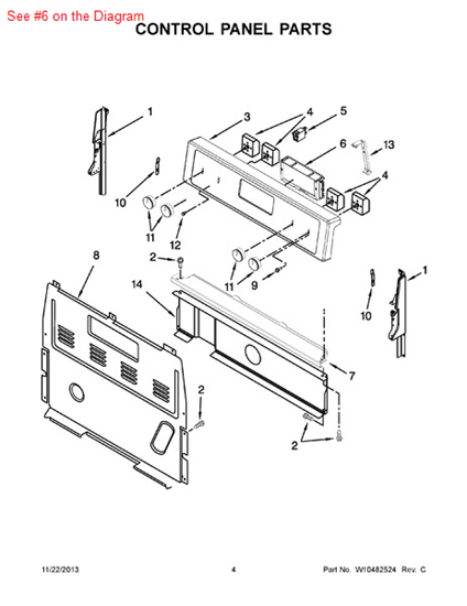 Picture of Whirlpool CNTRL-ELEC - Part# W10349612